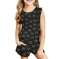 thumbnail image 2 of LSLJS Mode Girls' Casual Manches Col Rond Imprimé Pantalon Court Sets Bébé Girls Outfit Sets, 2 of 8