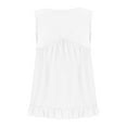 thumbnail image 6 of ZZwxWA Women's Casual V Neck Peplum Tops Sleeveless Ruffle Hem Babydoll Tank Top Peplum Tee Shirts Cotton Tops Womens Loose Summer Camisole Vest Online Shopping, 6 of 7