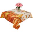 thumbnail image 2 of Thanksgiving Table Cloth Waterproof Tablecloths, Autumn Pumpkin Orange Red Vintage Leaf Tablecloth Dining Table Cover for Kitchen Party Tabletop Outdoor, Square Tablecloth 60x60 Inch, 2 of 9