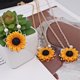 thumbnail image 5 of Qarigey Collar de cadena de cuello chapado en forma de girasol, joyería de cuello que no se desvanece para mujeres y niñas, plata Ropa, zapatos y accesorios Miscelánea dos Qarigey AP000541-01, 5 of 6