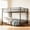 Queen over Queen-Black, variant on Miniyam Twin XL Over Twin XL Metal Bunk Bed with Guardrails, Noise-free & Under-Bed Storage,Black