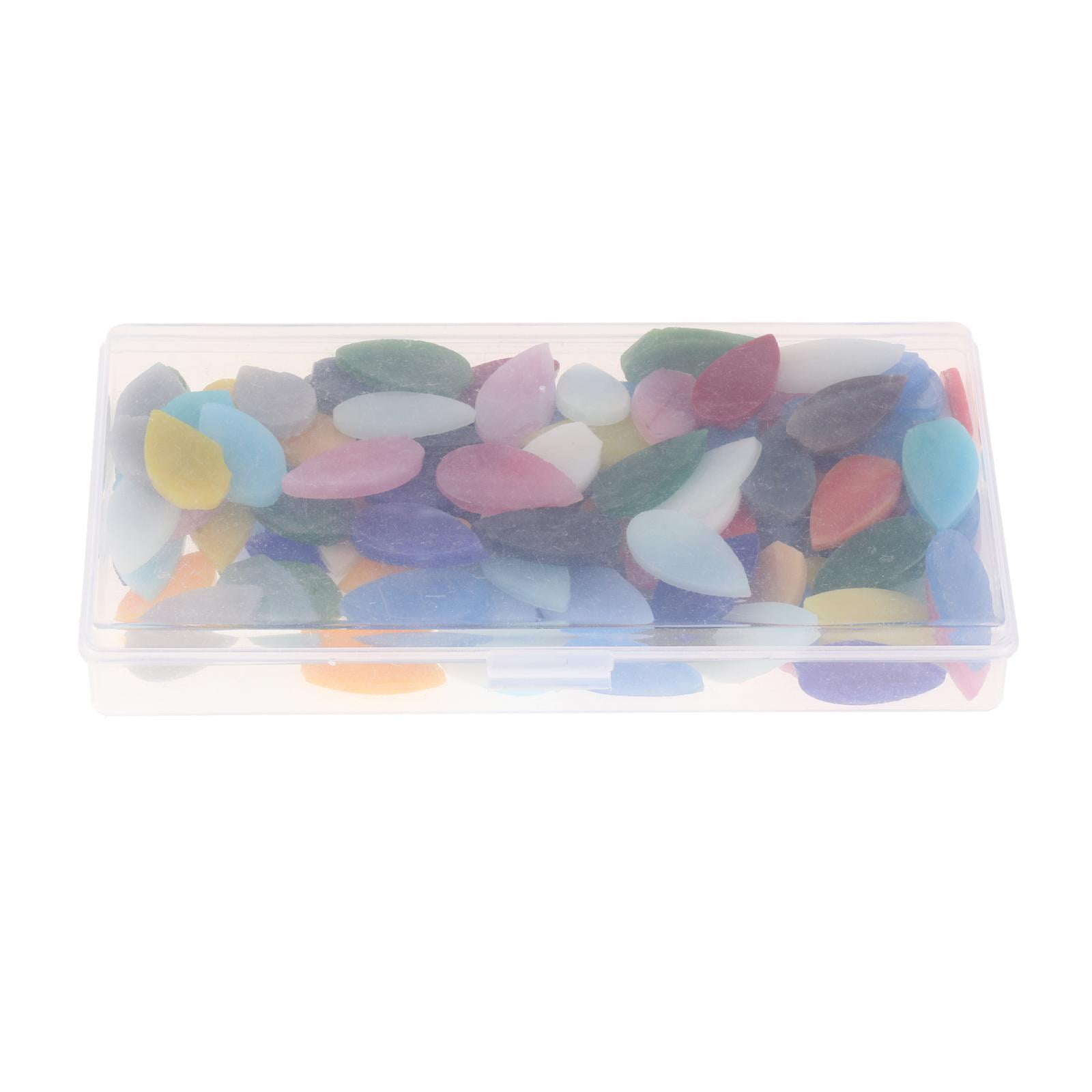 Milageto 2X 150Pack Water Drop Mosaic Tiles Flower Leaves for Flowerpots Cups Decoration