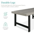 thumbnail image 5 of Best Choice Products 44in Modern Butcher Block Top Coffee Table, Rectangular Wood Accent Table w/ Metal Legs - Gray, 5 of 7
