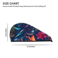 thumbnail image 4 of Disketp Tropical Flower Microfiber Hair Towel Wrap,Hair Drying Towel With Button,Towel Turban,Head Towel To Dry Hair Quickly For Girls And Women, 4 of 8