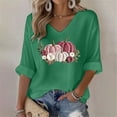 thumbnail image 2 of Blouses for women dressy casual Long Sleeve Polyester and Spandex Soft Clothing L Green womens blouses, 2 of 5
