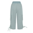 thumbnail image 5 of ABATAB Women's Cargo Capris Pants Loose Fit Casual Hiking Pants Lightweight Travel Summer Crop Trousers for Women, 5 of 6
