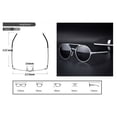 thumbnail image 2 of Mens Retro Round Sunglasses Aluminum Magnesium Frame Polarized Lenses UV400 Protection Vintage Driving Eyewear, 2 of 2