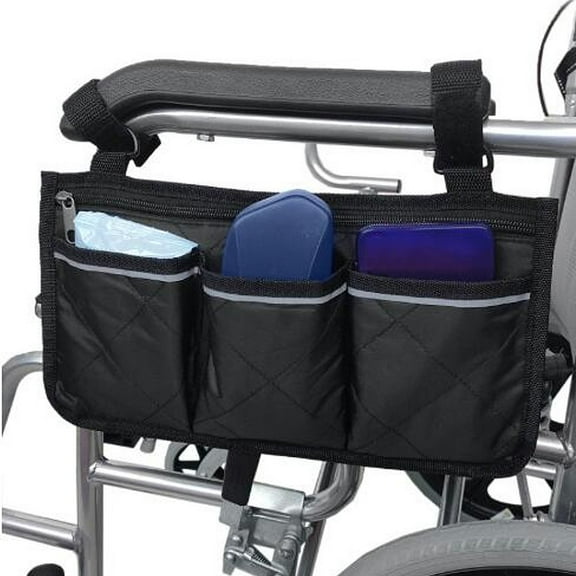 Pretyzoom Side Wheelchair Bag Reflective for Elderly 1Pcs