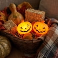 thumbnail image 5 of Mini Handheld LED Jack O Lantern Light, Battery Operated Halloween Pumpkin Lamp, Portable Decor for Mantel, Party, Tabletop, Indoor Home, Trick or Treat & Holiday Accent, A, 5 of 7