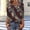 (Fashion 72)Brown, variant on Aimik Women's Plus Size Top Summer Fashion Floral Print 3/4 Sleeve Crew Neck T-Shirt Loose Fitting Casual Pullover