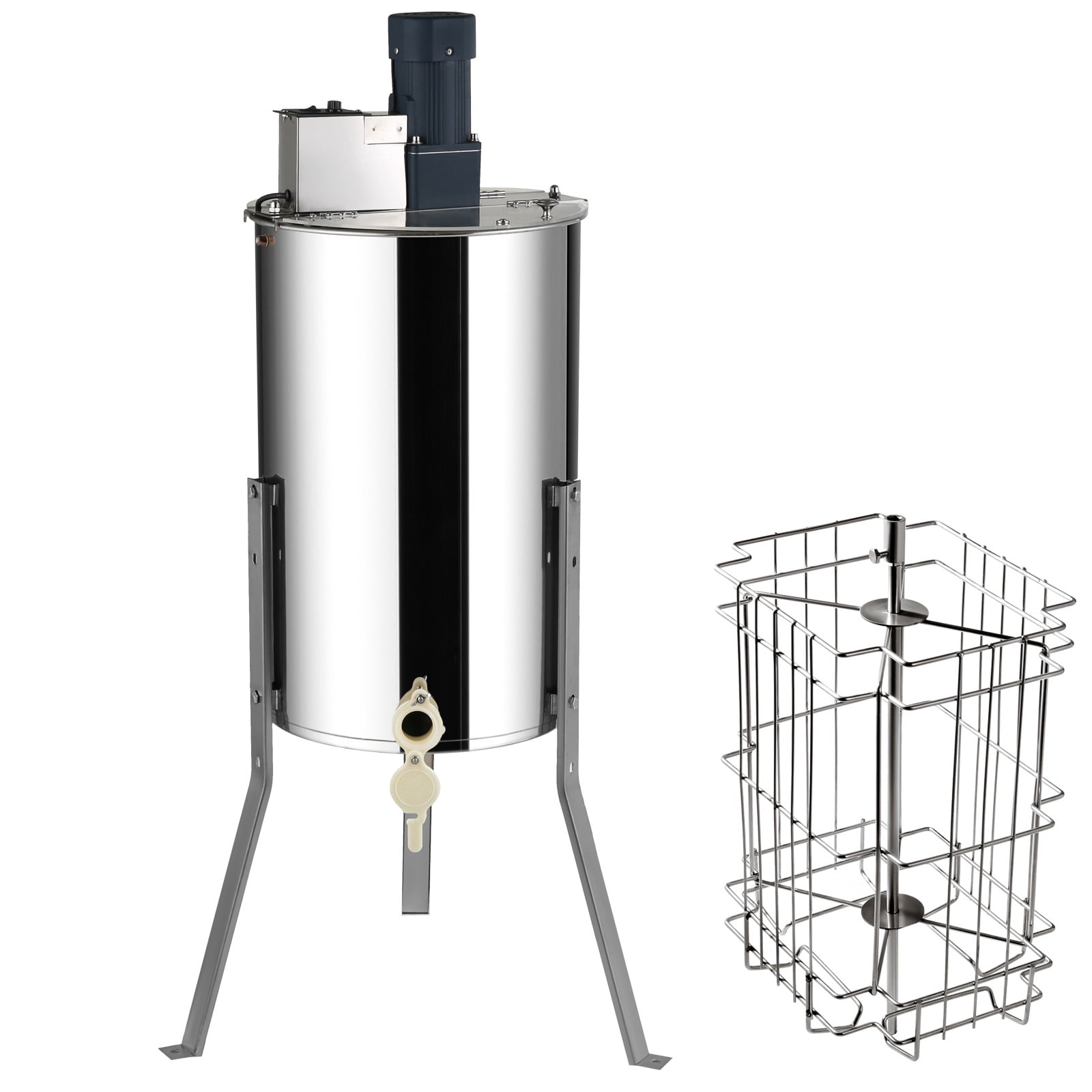 KFFKFF Electric Honey Extractor Beekeeping Equipment 2/4 Frames Stainless Steel