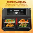 thumbnail image 2 of Ghojet 4Pcs Air Fryer Accessories Set with 2 Air Fryer Silicone Mat 2 Stainless Steel Air Fryer Rack with 4 Skewers Reusable, 2 of 9