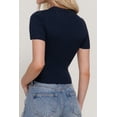 thumbnail image 4 of Women's Short Sleeve Crew Neck Multi Striped Knit Sweater Top, 4 of 4