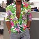 thumbnail image 1 of Camisa floral para hombre, camisas con estampado 3D de hojas tropicales, camisa hawaiana de moda para hombre, blusa informal de manga corta para playa, camisa con solapa para hombre y niño, 1 of 6