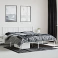 thumbnail image 2 of vidaXL Metal Bed Frame with Headboard White 193x203 cm, 2 of 5