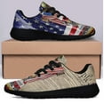 thumbnail image 3 of Memorial Day Remember and Honor Veteran American flag Patriot We The People Shoes Sneakers Black Size 4, 3 of 7
