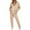 Beige, variant on Women's Sweatsuits 2 Piece Outfits Casual Long Sleeve Full Zip up Oversized Sweatshirt and Baggy Joggers Pants Tracksuit Lounge Sets with Pockets