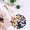 thumbnail image 5 of Fairy Tail Christmas Ceramic Round Ornaments Print Decorative Hanging Ornaments For Xmas Tree Holiday Party Decoration 1 Pcs, 5 of 9