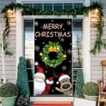 thumbnail image 5 of NWOKYZGH Christmas Door Cover Santa Xmas Hanging Cover Xmas Door Cover Banner Reindeer Snowflake Santa Backdrop for Front Door Decoration New Year Party Supplies, 5 of 6