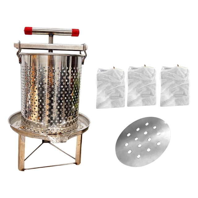 Máquina trituradora de miel de acero inoxidable ligera y multifuncional. 3 mallas de filtración