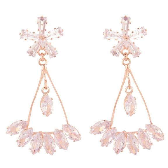 Efulgenz Chandelier Earrings Crystal Cubic Zirconia Earrings CZ Austrian Rhinestone Dangle Earrings Wedding Jewelry for Women