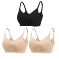thumbnail image 1 of Sujetadores de maternidad de alta calidad, ropa interior de algodón para amamantar, sin costuras, talla grande, transpirable, Push Up, 3 unidades por Set, 1 of 5