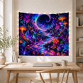 thumbnail image 5 of Crescent Moon Over Glowing Mushroom River Forest, Mystical Psychedelic for Mushroom Lovers, Forest Wall Art, Housewarming Gift, Tapestry Wall Hanging for Bedroom and Dorm, 5 of 7