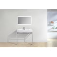 thumbnail image 5 of KubeBath Haus 36" Stainless Steel Console w/ White Acrylic Sink - Chrome, 5 of 5