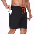 thumbnail image 7 of Mens Swim Trunks with Compression Liner 2 in 1 Quick Dry Bathing Suit Beach Shorts with Zipper Pockets, 7 of 7
