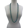 thumbnail image 3 of 36 Inch 7-8MM Polished-Fininsh Genuine Semi-Precious Stone Endless Infinity Long Beaded Chakra Reconstituted Azurite Strand Necklace for women., 3 of 3