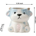 thumbnail image 2 of Cute Animals Planter, Mini Ceramic Cartoon Animal Shaped Succulent Flower Pot Indoor Air Plants Holder, Smooth Shiny Decorative Flower Cactus Planter - Plants Not Included (Cow), 2 of 13