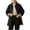 Black, variant on Levmjia Women's Casual Trench Coat Lapel Collar Long Sleeve Button Down Plaid Lined Jacket Fall Fashion Outerwear with Pockets