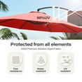 thumbnail image 6 of LAUSAINT HOME 11FT Patio Umbrella with Base, Outdoor Deluxe Curvy Cantilever Umbrella for Patio Pool Deck, Red, 6 of 10