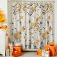 thumbnail image 4 of Shower Curtain 66"W x 72"L Brown Leaves Gray Forest Watercolor Fabric Shower Curtains Set with Hooks Water Repellent Bathroom Curtains Machine Washable Bathroom Accessories, 4 of 6