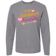 thumbnail image 3 of Inktastic I'm Grandma's Favorite with Arrow and Hearts in Pink Long Sleeve T-Shirt, 3 of 5