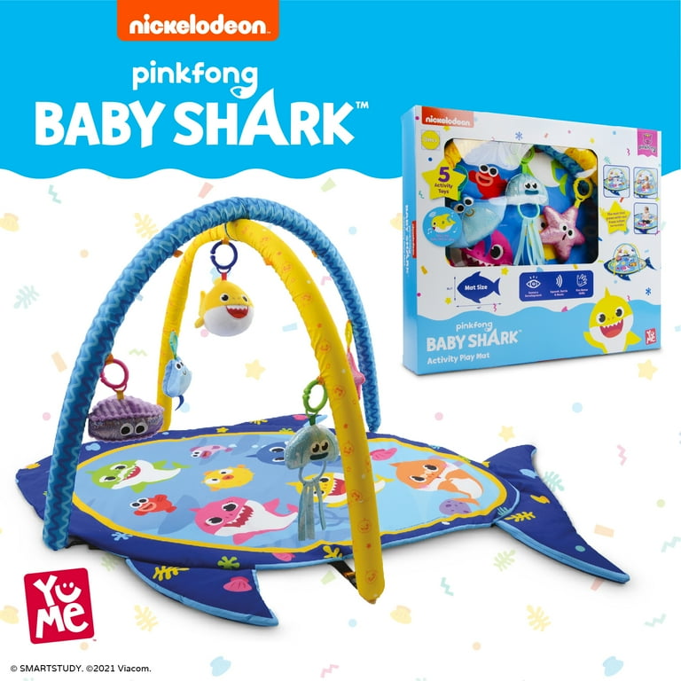 YuMe Brand Baby Shark Entertainer Activity Mat – Sensory & Sounds, Unisex,  1-Pack 