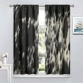thumbnail image 4 of Cow Print Curtains, Animal Print Cowhide Western Farm Window Treatments for Kids, Wild Animal 3D Print Rustic Theme 2 Panel Sets,55x63 Inch, 4 of 6