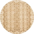 thumbnail image 1 of Ahgly Company Machine Washable Indoor Round Abstract Orange Area Rugs, 3' Round, 1 of 7