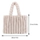 thumbnail image 2 of Bolso de viaje informal para mujer, bolso de compras suave y esponjoso, bolso de invierno para niñas (beige medio), 2 of 7