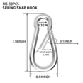 thumbnail image 2 of Mosquetón High-PQ Spring Gancho de acero galvanizado, 50 unidades, 2 of 7
