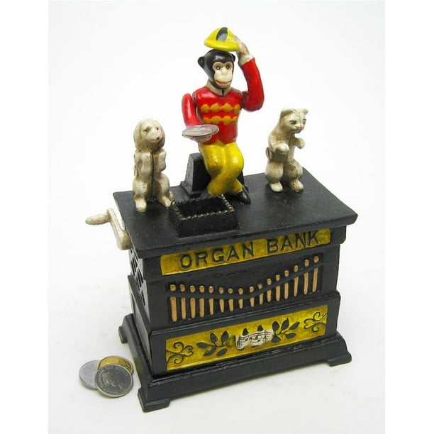 Design Toscano Organ Grinder's Performing Monkey Authentic Foundry Iron