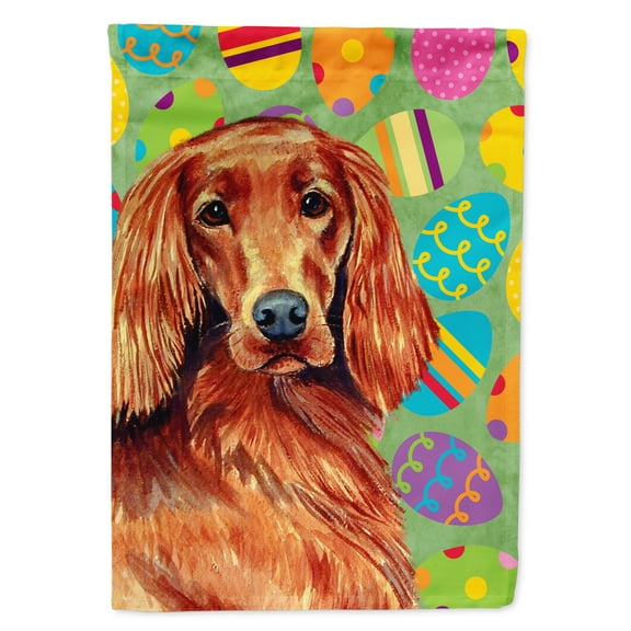 Carolines Treasures LH9434-FLAG-PARENT Irish Setter Easter Eggtravaganza Flag  multicolor