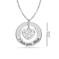 thumbnail image 3 of LeCalla 925 Sterling Silver Hypoallergenic Heart Family Tree Engraved Necklace for Mother Daughter Sister Women and Teen 18" Inch, 3 of 6