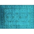 thumbnail image 1 of Ahgly Company Machine Washable Indoor Rectangle Oriental Turquoise Blue Industrial Area Rugs, 6' x 9', 1 of 4