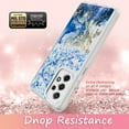 thumbnail image 6 of Samsung Galaxy A33 5G Case, Rosebono Hybrid Bling Glitter Sparkle Epoxy Graphic Marble Colorful Silicone Skin Cover Armor Case for Samsung Galaxy A33 5G (Blue), 6 of 6