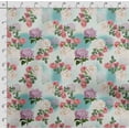 thumbnail image 4 of Soimoi Floral Print, Silk Fabric, Decor Sewing Fabric by The Yard 42 Inch Wide,Decorative Fabric for Shirts Suits Ties, Sky Blue, 4 of 5