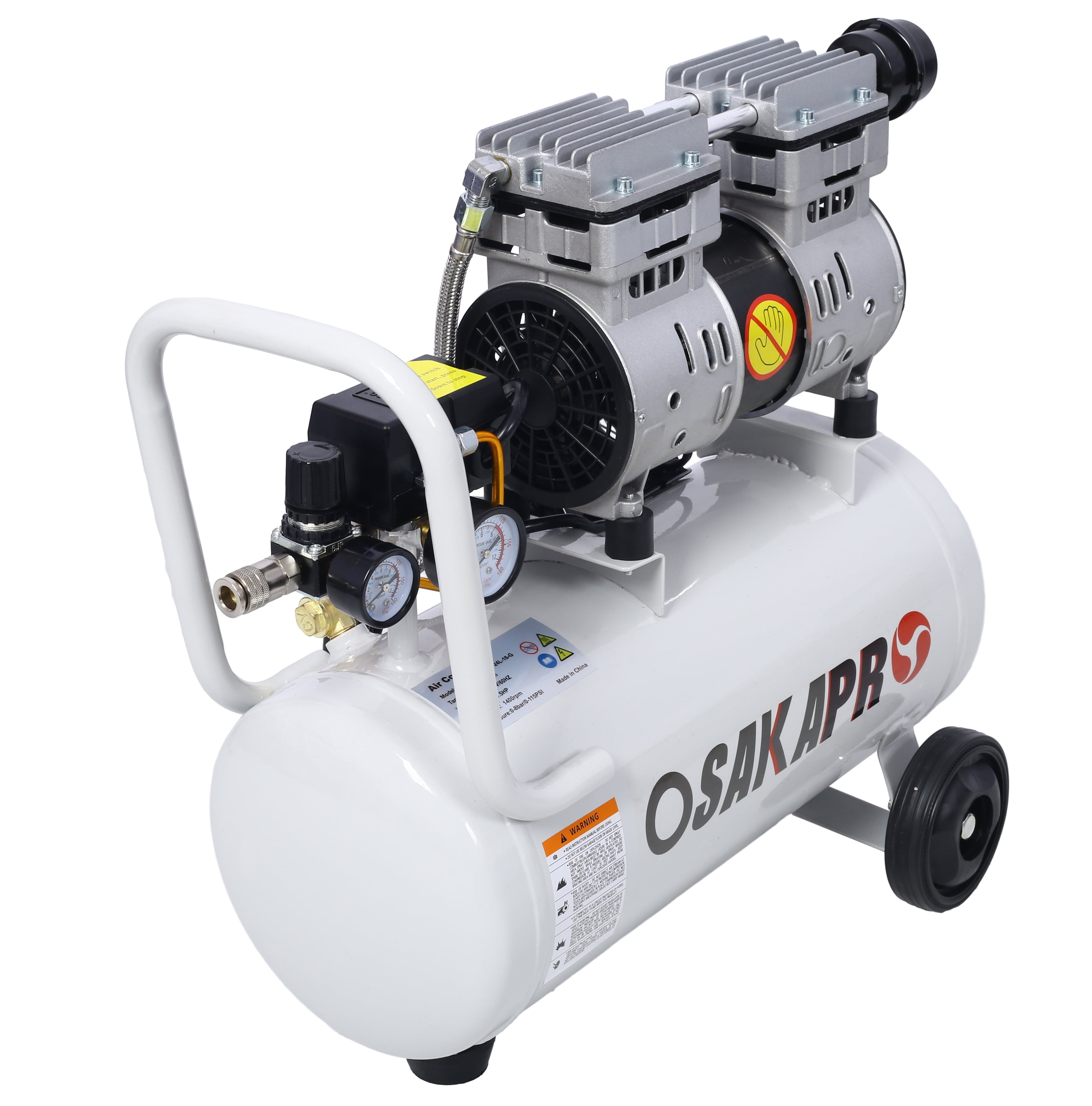 1.5HP Oil-Free Air Compressor 8 Gallon, Portable Electric Shop Compressor