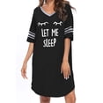 thumbnail image 3 of Langwyqu Women V Neck Loose Nightgowns Cute Printed Sleepwear, 3 of 5