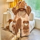 thumbnail image 4 of Conjuntos de Pijamas con capucha para mujer, ropa de dormir Kawaii, ropa de casa gruesa, trajes de otoño e invierno, nuevo, 4 of 4