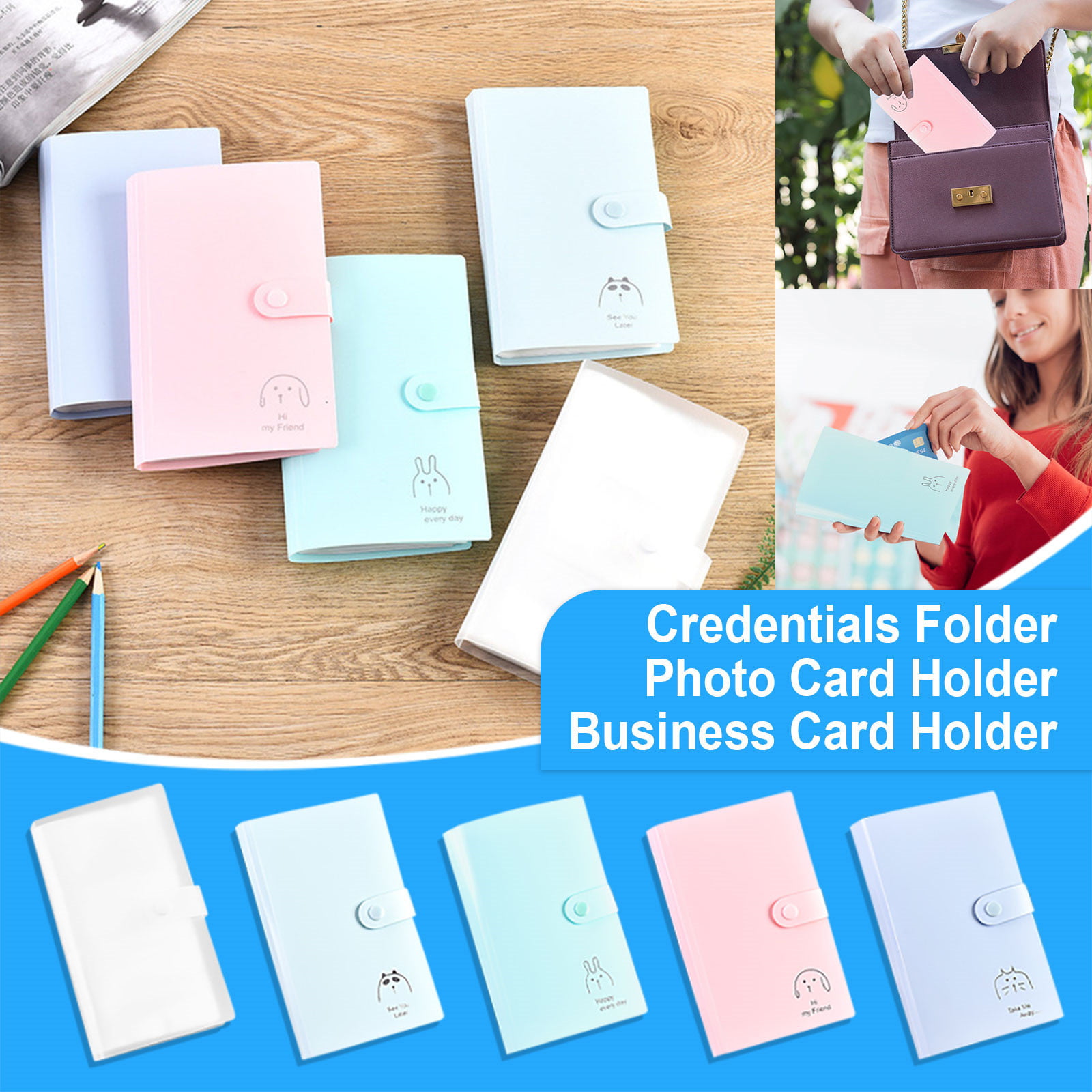 cabine Onschuldig komedie EUHDSSDE Business Holder Book Card Business Bank Folder Card Album Book  Photo Card Office & Stationery - Walmart.com